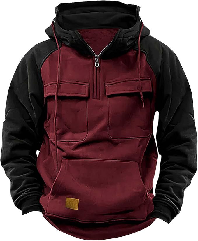 Herren Sportlicher Baumwoll-Hoodie mit Kapuze und praktischen Taschen ModeGeist