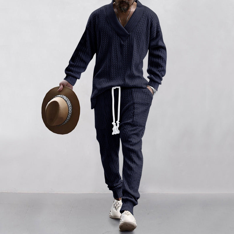Herren Strickjacke und Hose Set ModeGeist