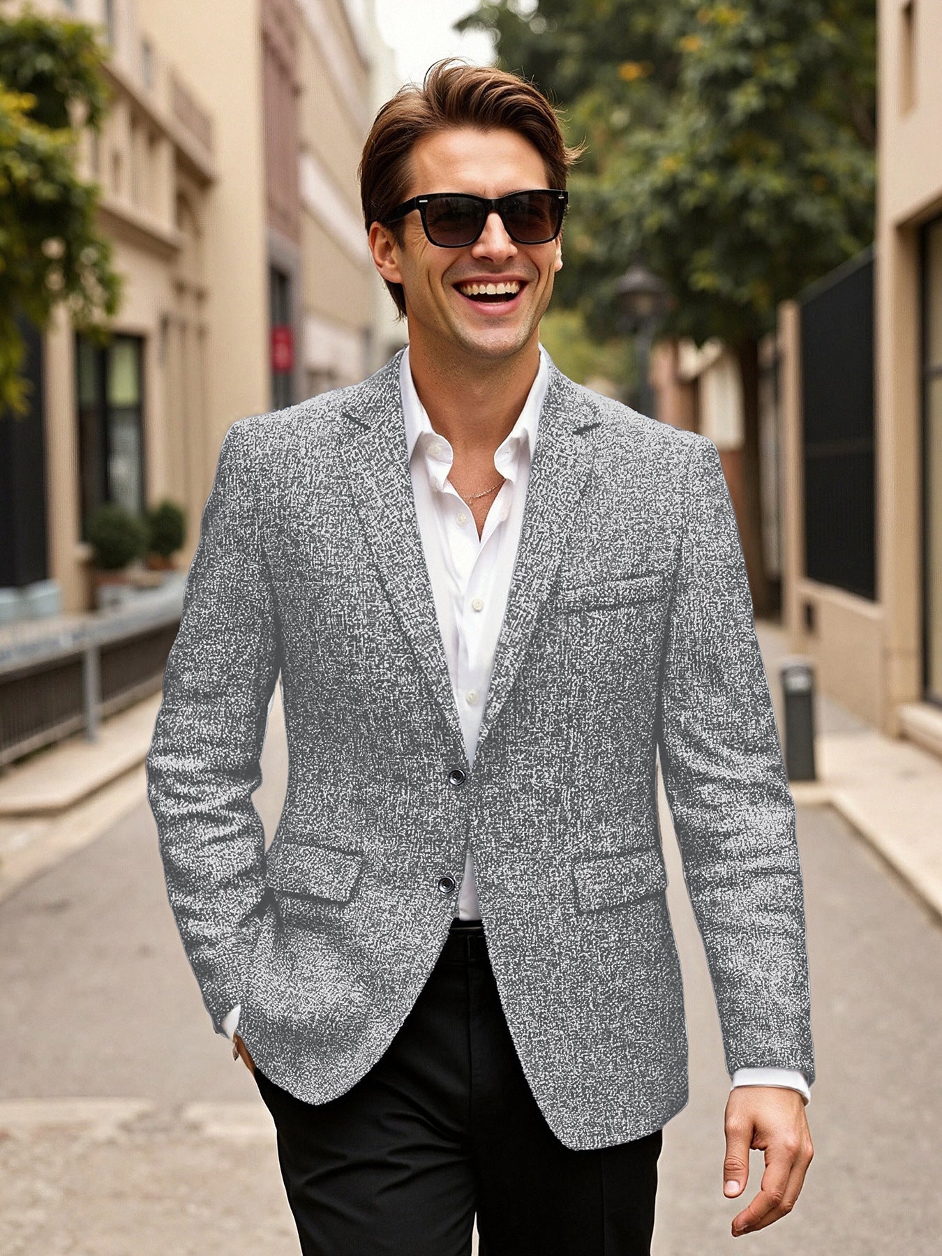Herren eleganter Blazer aus Wolle ModeGeist
