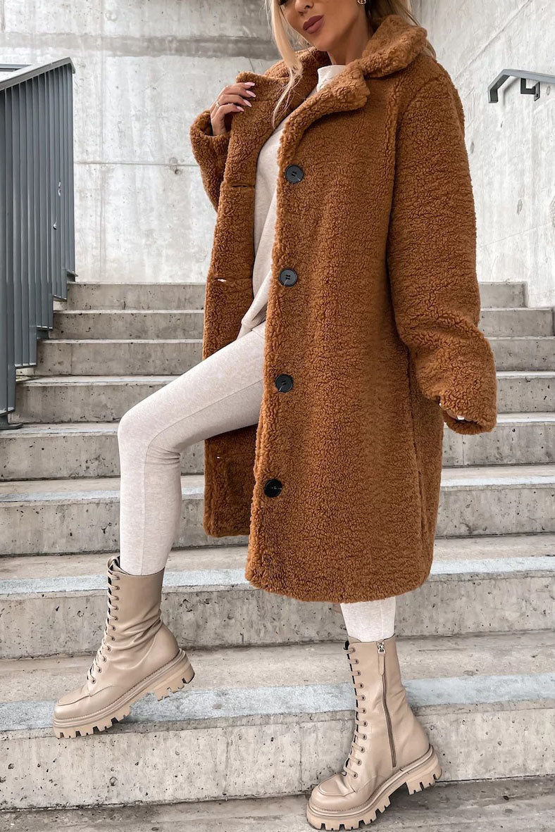 ModeGeist | Langer Plüschmantel