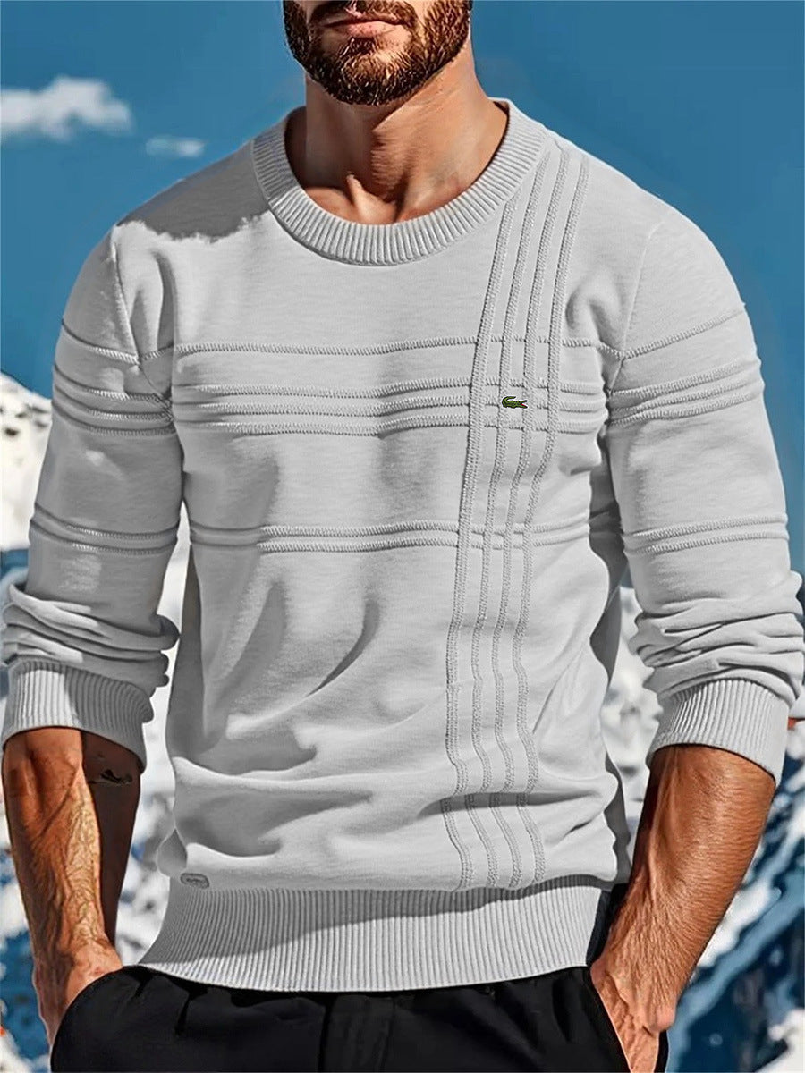 Herren stylischer Strickpullover mit einzigartigen Texturdetails ModeGeist