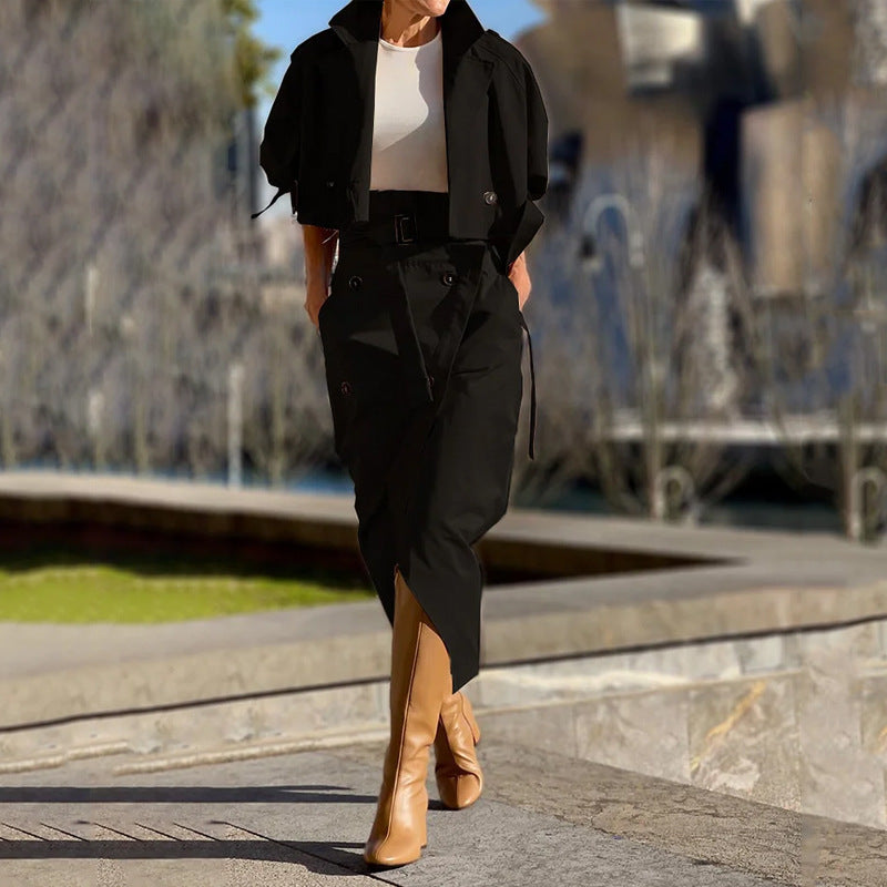 Damen modische Jacke und Rock Set ModeGeist