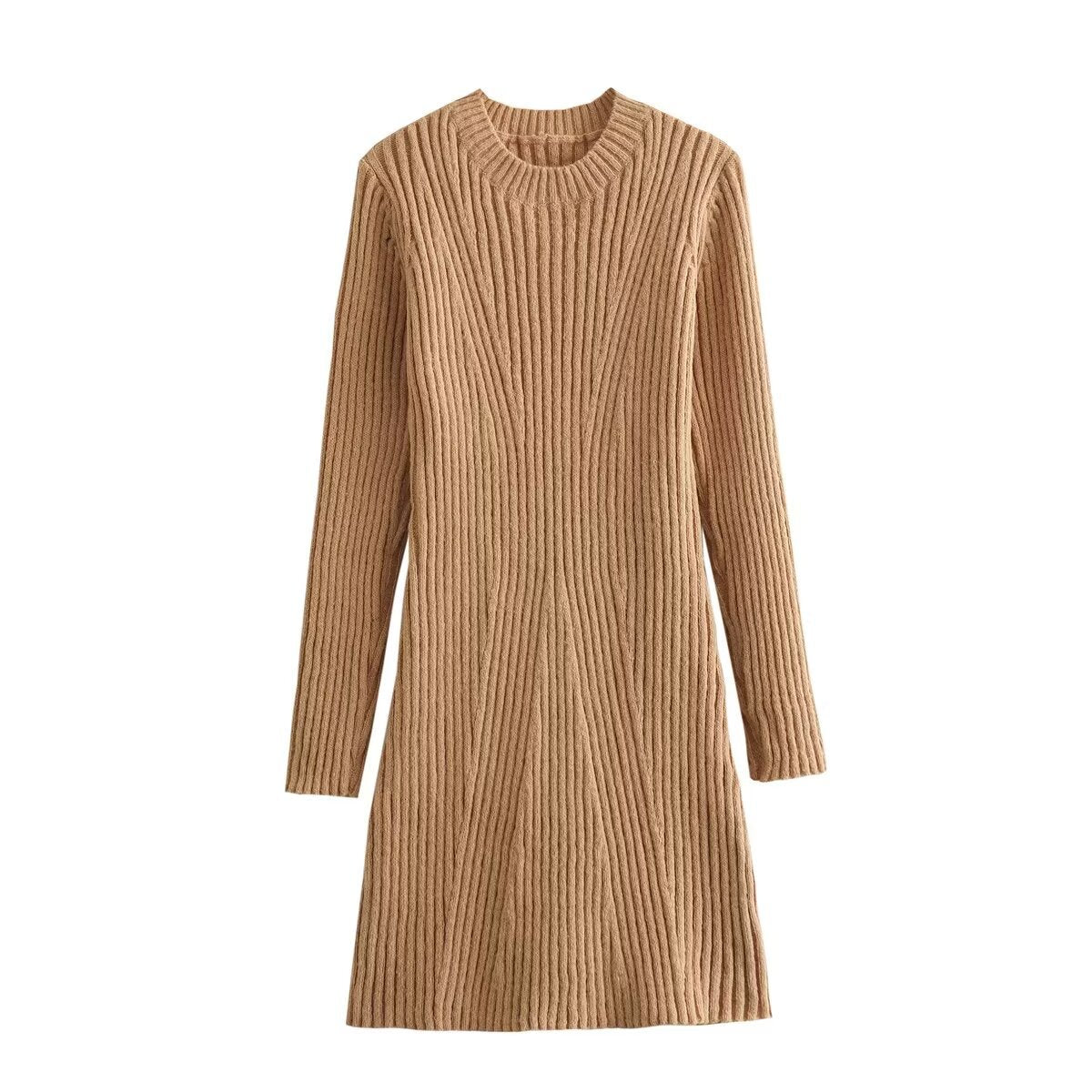 Damen Strickkleid mit modernem Rippendesign ModeGeist