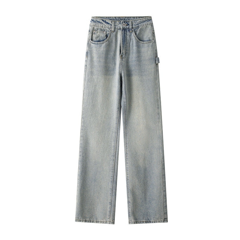 Herren Weitgeschnittene Jeans mit hohem Bund und praktischen Taschen ModeGeist