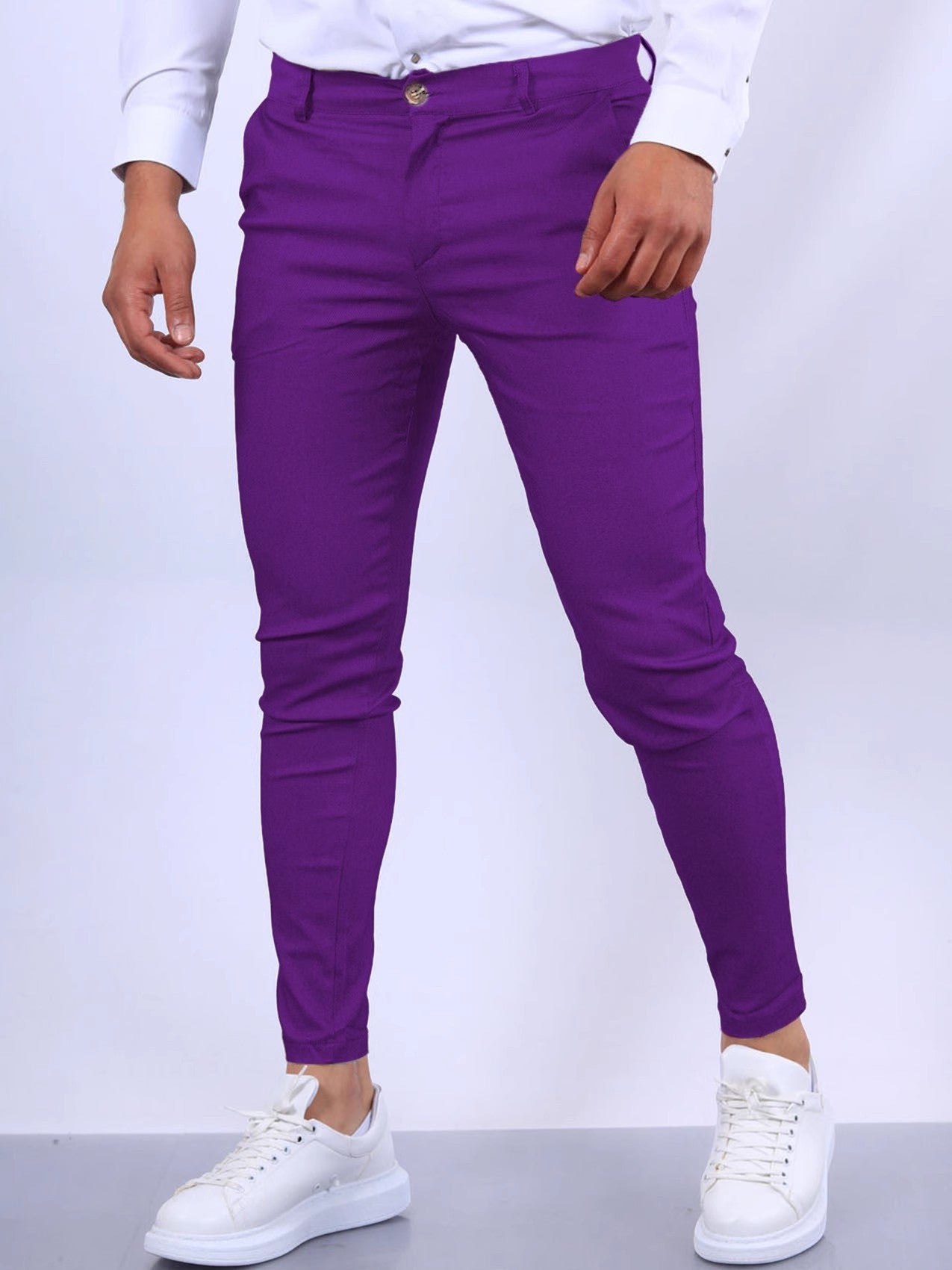 Herren elegante Slim-Fit Chinohose mit elastischem Bund und praktischen Taschen ModeGeist