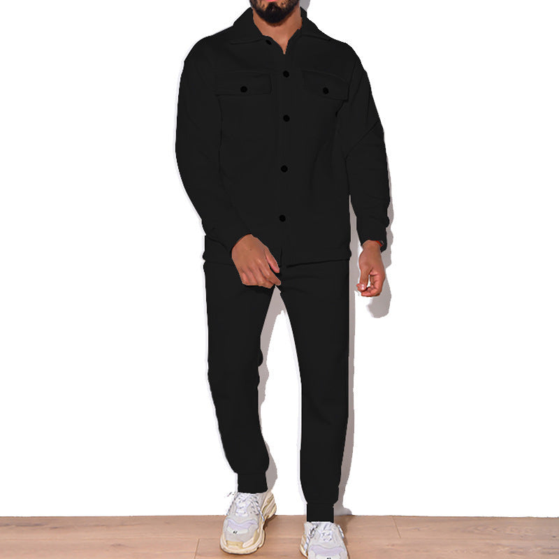 Herren Jogginganzug mit sportlichem Design und praktischen Taschen ModeGeist