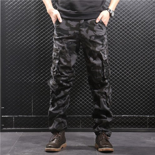 Herren Cargo-Hose mit multifunktionalen Taschen und modischem Camouflage-Design ModeGeist