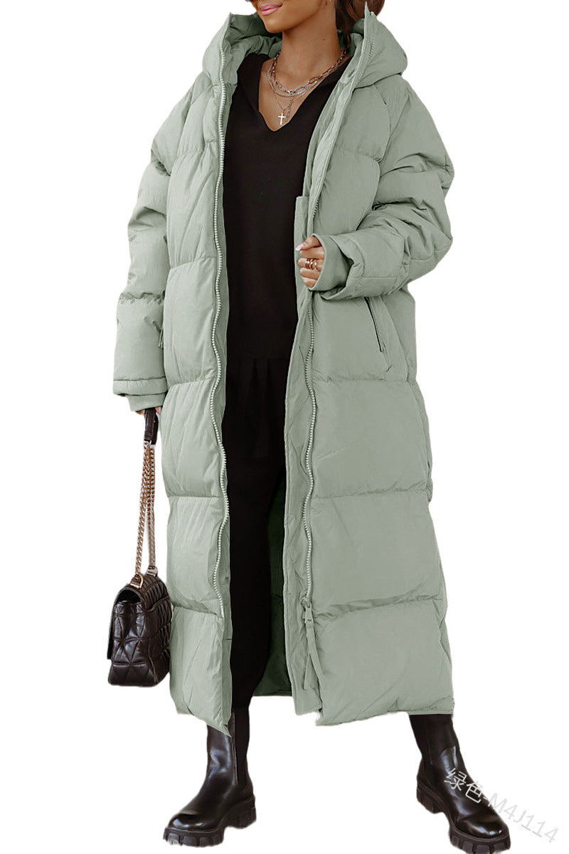 Damen Lange gesteppte Winterjacke ModeGeist