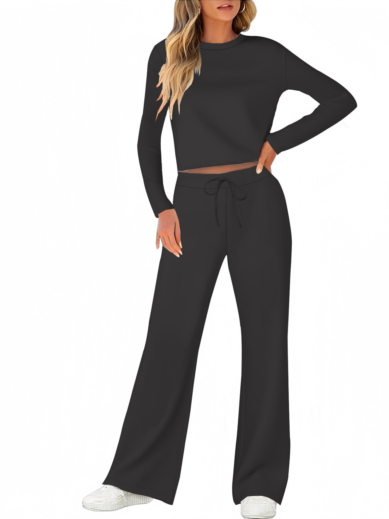 Damen Bequemes Lounge-Set mit weitem Schnitt und langem Arm ModeGeist