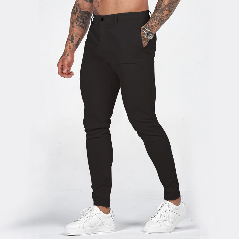Herren elegante Slim-Fit Chinohose mit elastischem Bund und praktischen Taschen ModeGeist