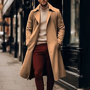 Herren eleganter, minimalistischer Langmantel ModeGeist