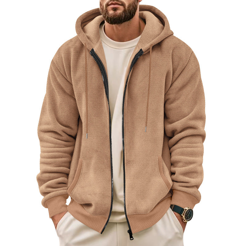 Herren Sportliche Kapuzenjacke mit innovativer Struktur ModeGeist