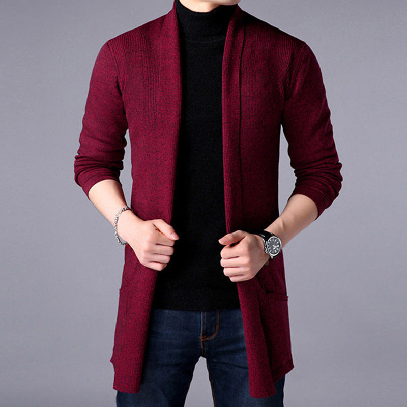 Herren Strickjacke mit offenem Schnitt und praktischem Taschen ModeGeist