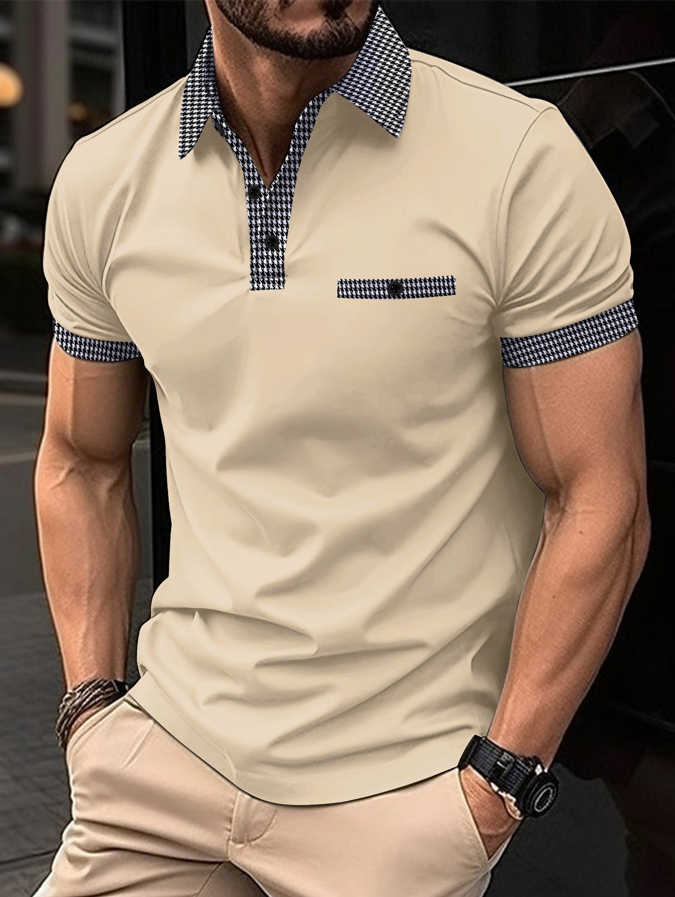 Heidi Mode | Farblich passendes POLO-Shirt mit Knöpfen
