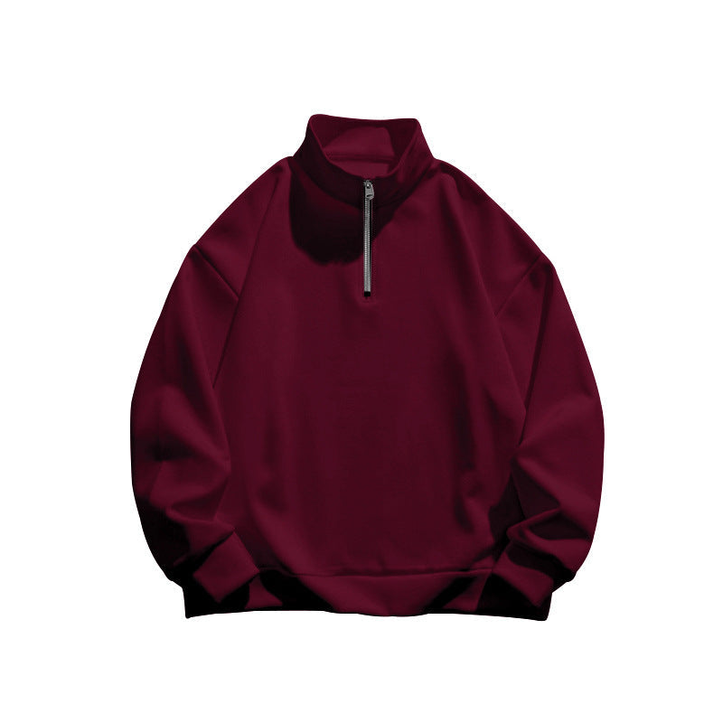 Damen Stehkragen Pullover mit sportlichem Reißverschluss ModeGeist