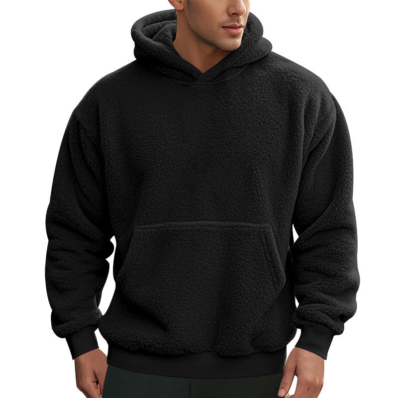 Herren Fleece Hoodie mit Kängurutasche und modernem Schnitt ModeGeist
