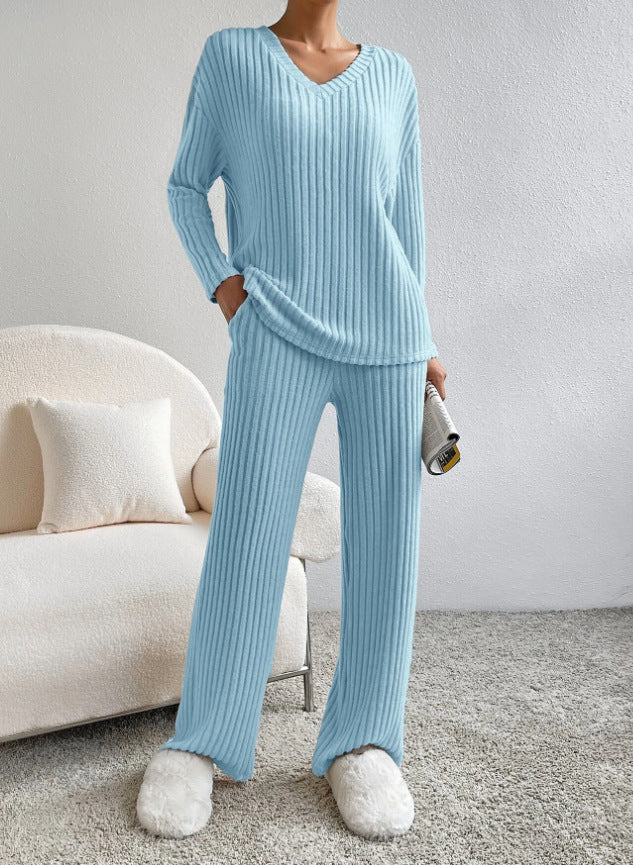 Damen Bequemes Lounge-Set mit Rippstruktur ModeGeist