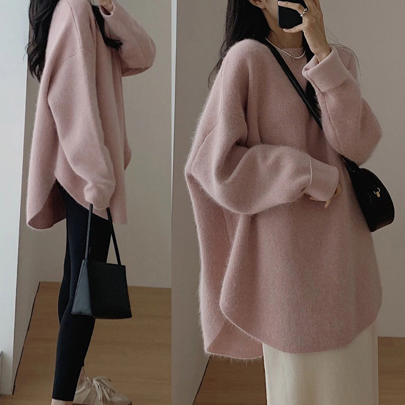 Damen Oversized Strickpullover mit lässigem Schnitt und voluminösen Ärmeln ModeGeist