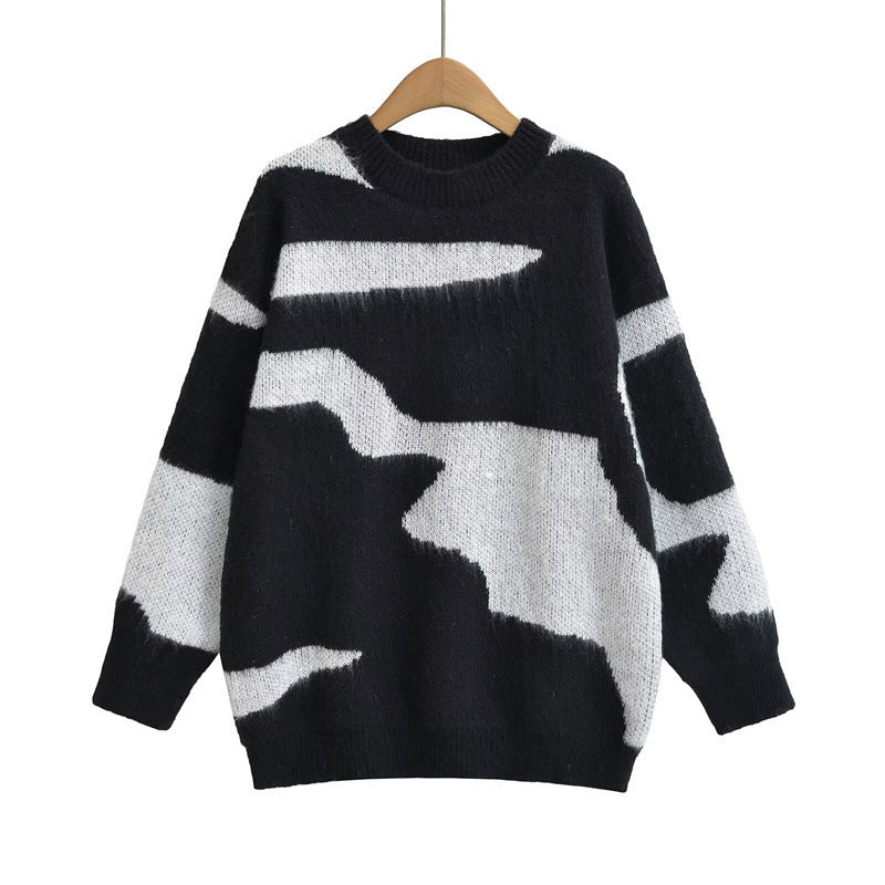 Damen Pullover mit modernem Grafikmuster ModeGeist - ModeGeist