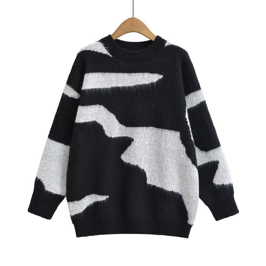 Damen Pullover mit modernem Grafikmuster ModeGeist - ModeGeist