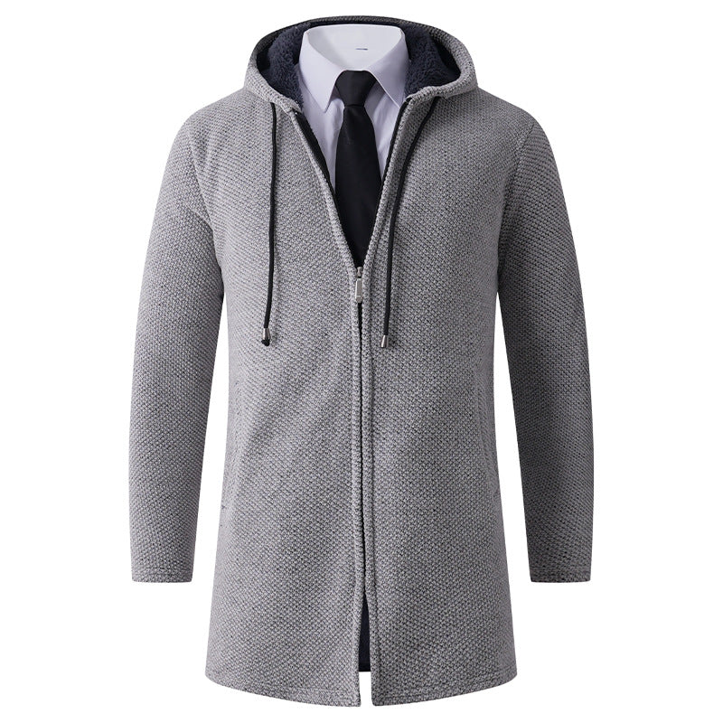 Herren lässiger Hoodie-Jacke mit außenliegendem Reißverschluss und praktischer Kapuze ModeGeist