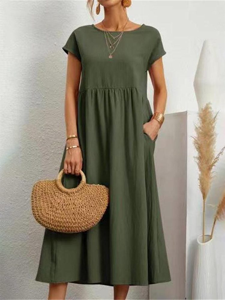 Damen Maxikleid aus leichtem, luftdurchlässigem Stoff ModeGeist