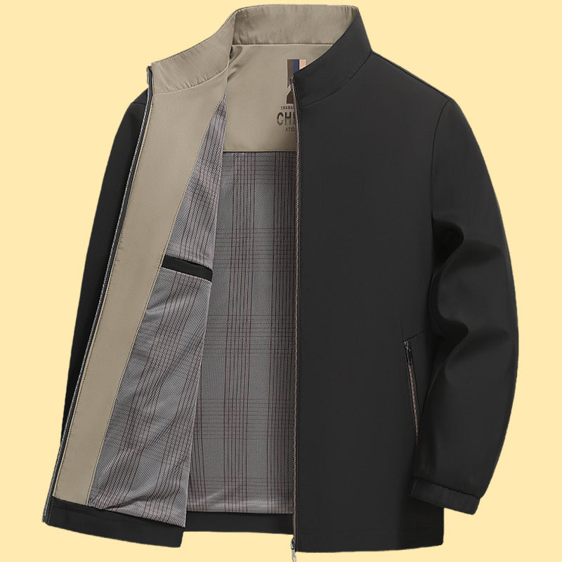 Herren elegante Freizeitjacke mit Stehkragen ModeGeist