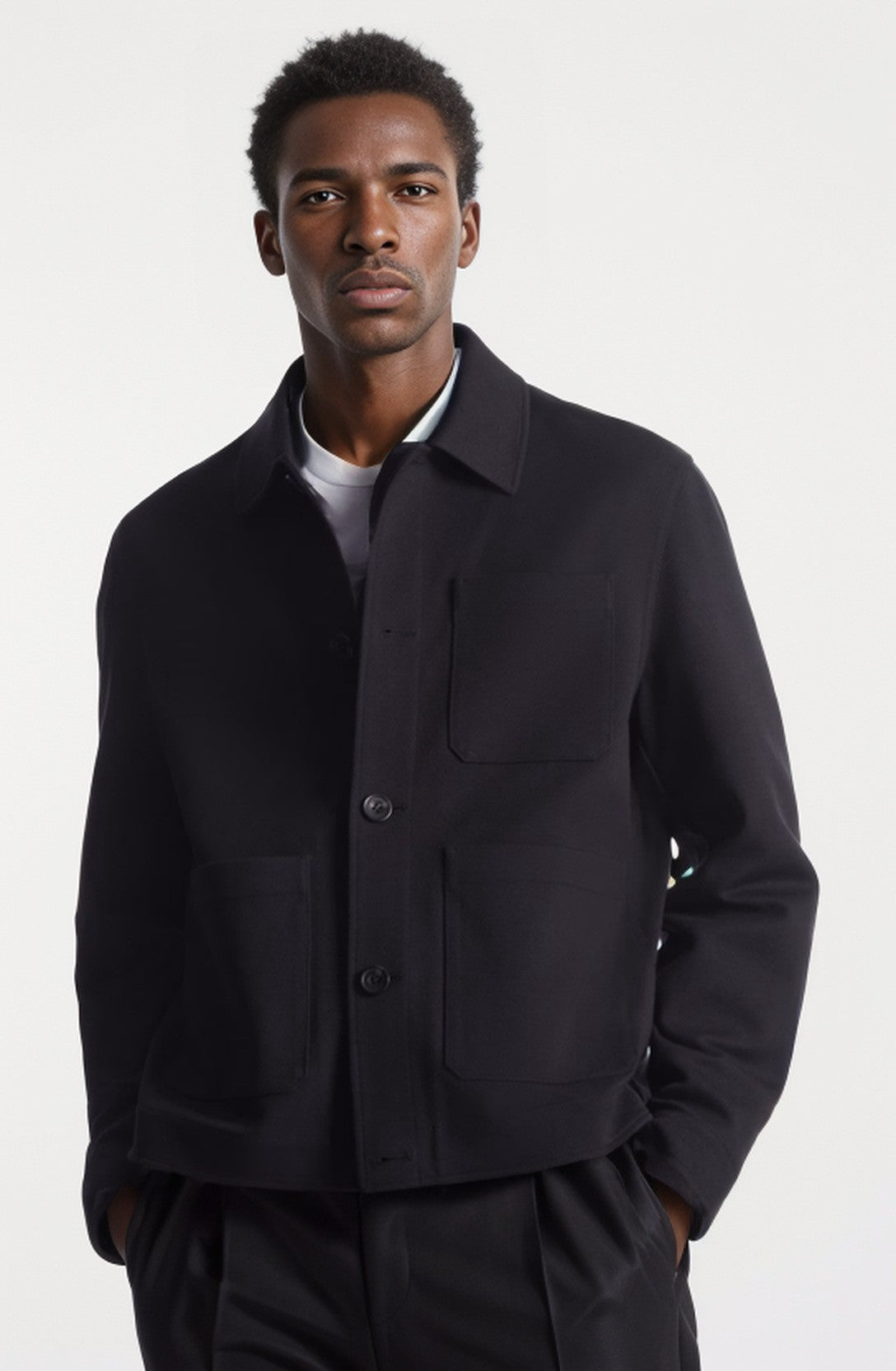 Herren modische Utility-Jacke mit praktischen Taschen ModeGeist