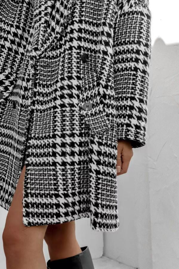 Damen elegante Karomantel ModeGeist