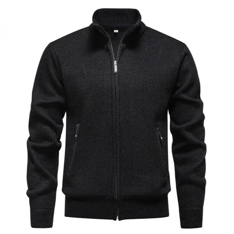 Herren Strickjacke mit modernem Reißverschluss und praktischen Taschen ModeGeist