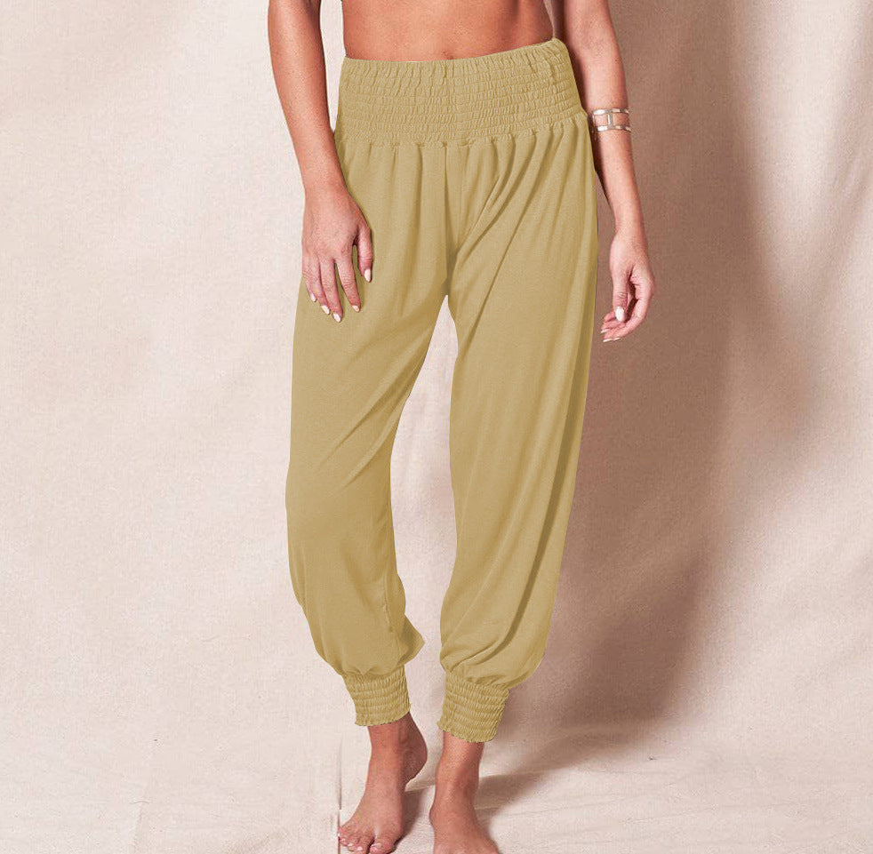 Damen Bequeme Freizeithose mit elastischem Bund und schmalen Bündchen ModeGeist