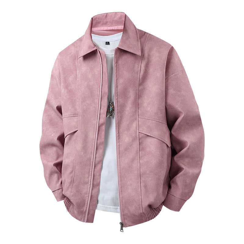 Herren Übergangsjacke im lässigen Vintage-Stil mit seitlichen Eingrifftaschen und elastischen Bündchen ModeGeist
