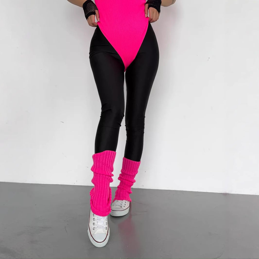 Damen Hochglänzende Sportleggings mit hohem Bund und optimaler Passform ModeGeist