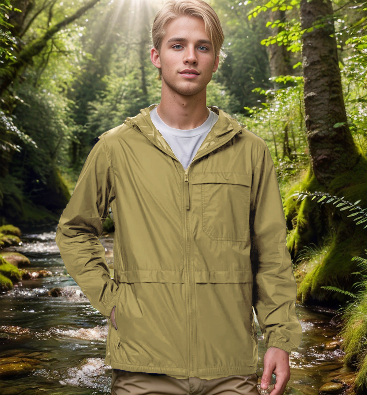 Herren winddichte Outdoor-Jacke ModeGeist