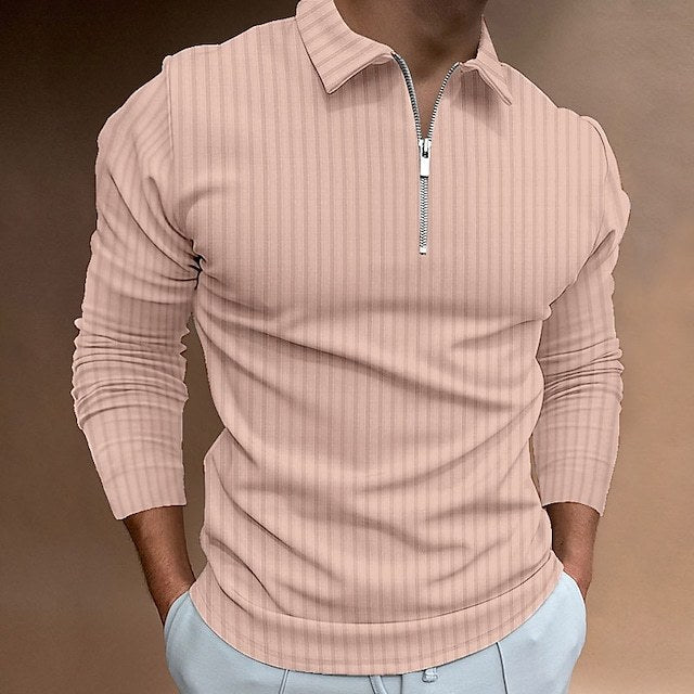 Herren modischer Poloshirt mit Reißverschluss ModeGeist