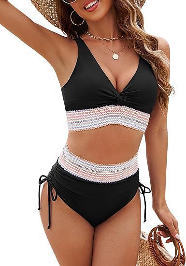 Elegantes Damen Bikini-Set mit Spitze und hohem, figurbetonendem Schnitt von MODEGEIST