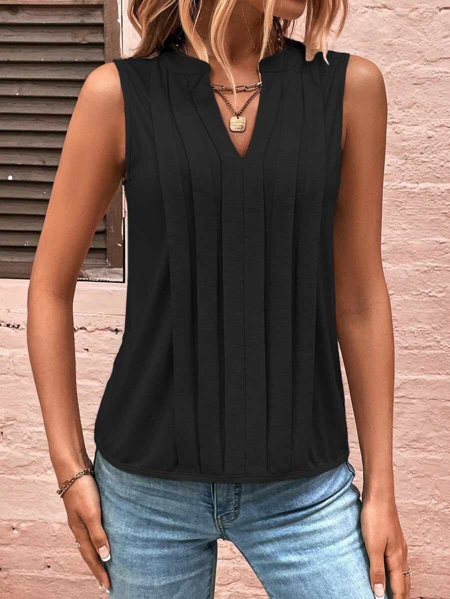 Damen elegante ärmellose Bluse ModeGeist