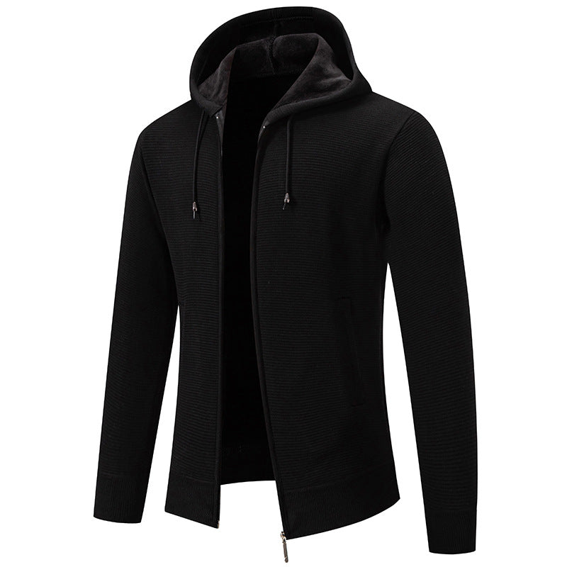 Herren Kapuzenjacke mit modernem Strukturdesign und isolierender Futterlage ModeGeist