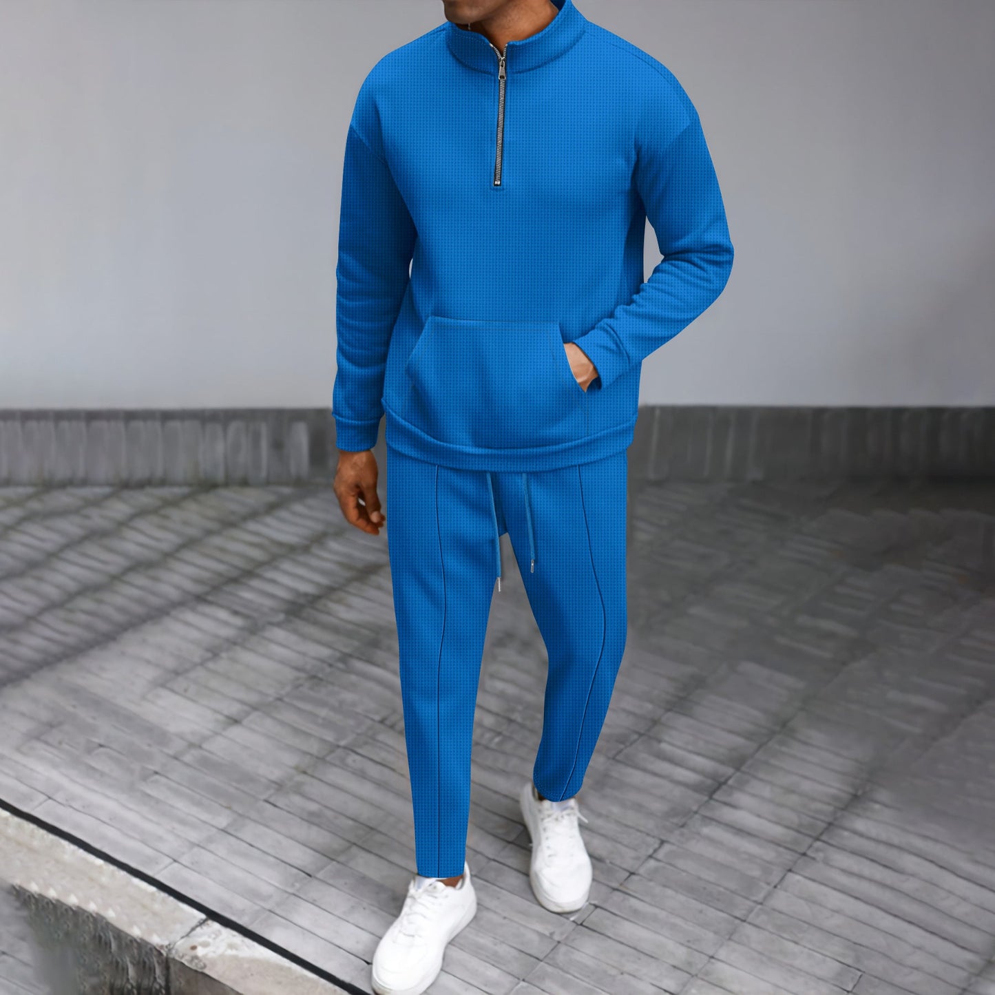 Herren sportliches Freizeitset mit Reißverschluss und praktischen Taschen ModeGeist