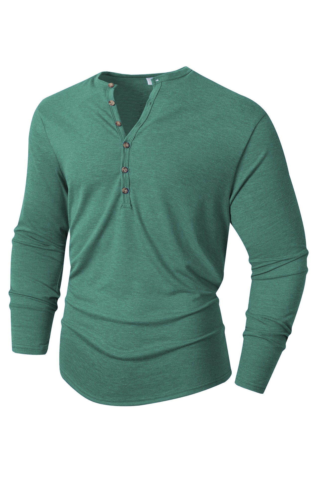 Herren Langarm Henley-Shirt mit Knopfleiste und weichem Baumwollmix ModeGeist