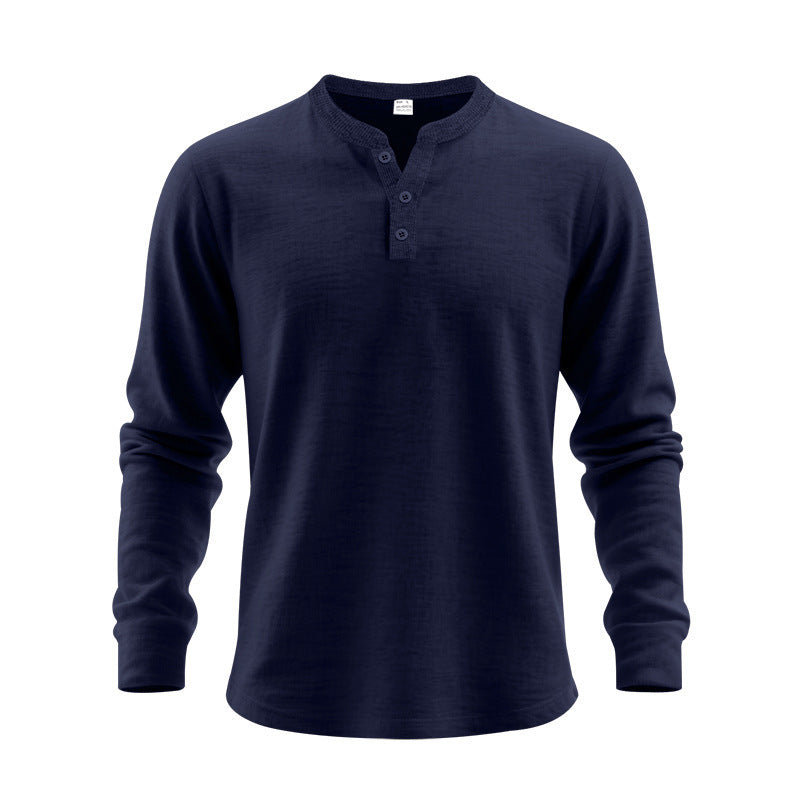 Herren Langarmshirt mit Knopfleiste ModeGeist