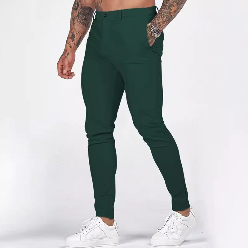Herren elegante Slim-Fit Chinohose mit elastischem Bund und praktischen Taschen ModeGeist
