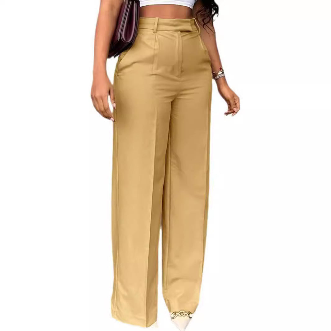 Elegante, stylische Damen Bundfaltenhose mit hoher Taille von MODEGEIST
