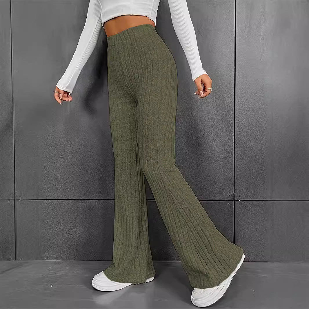 Damen Schlag-Rippstrick-Hosen ModeGeist