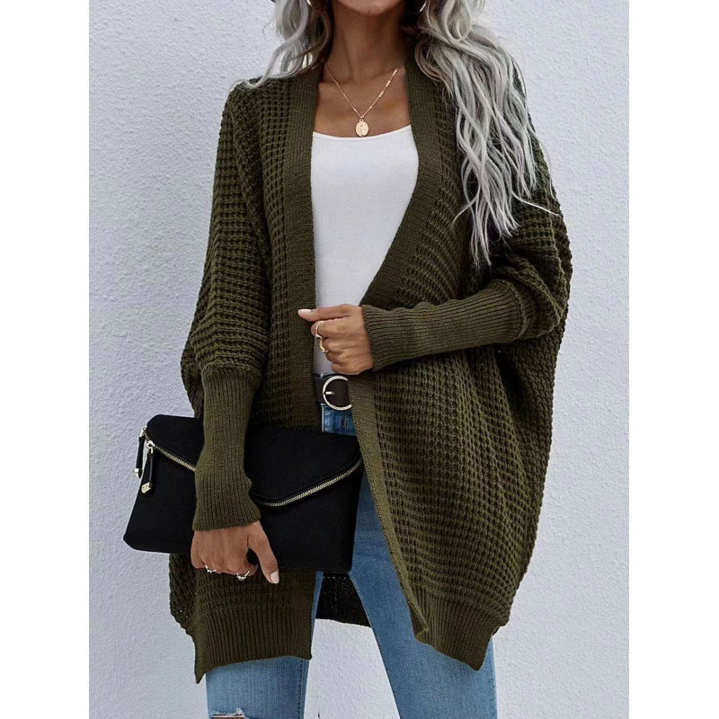 Damen luftige Strickjacke mit offenes Design und feiner Maschenstruktur ModeGeist