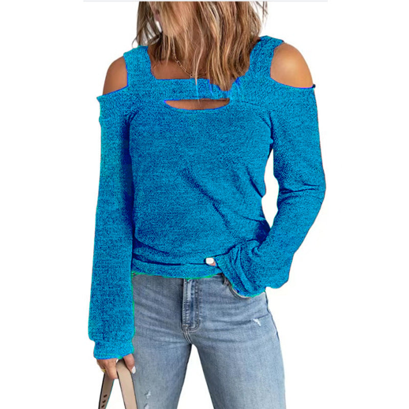 Trendiges Damen-Langarm-Shirt mit Ausschnitten von MODEGEIST