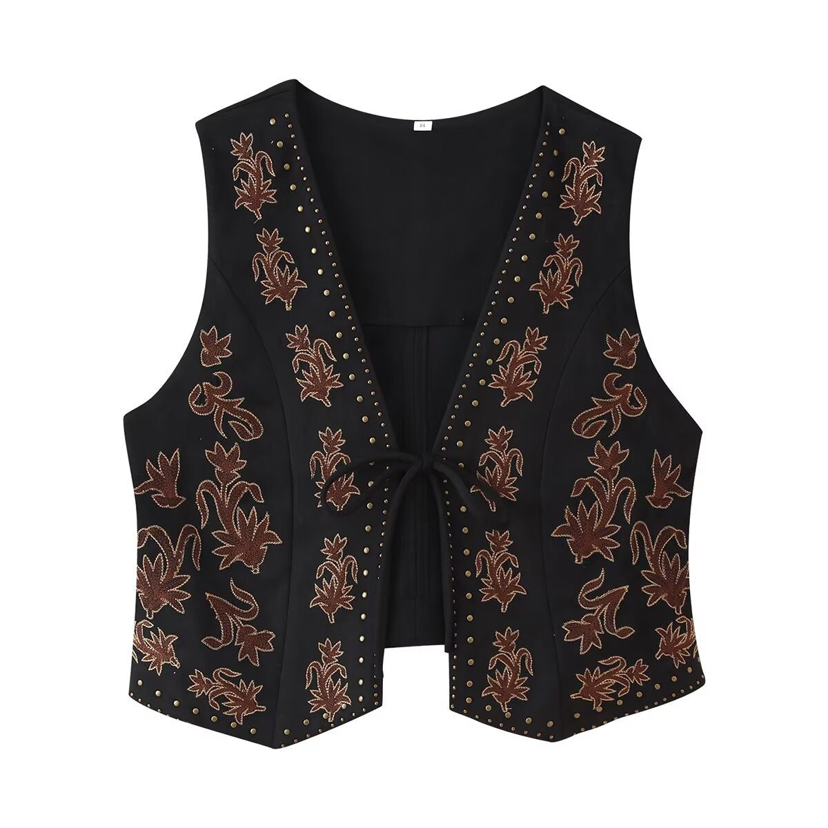 Damen Elegante und kunstvoll gestickte Weste ModeGeist