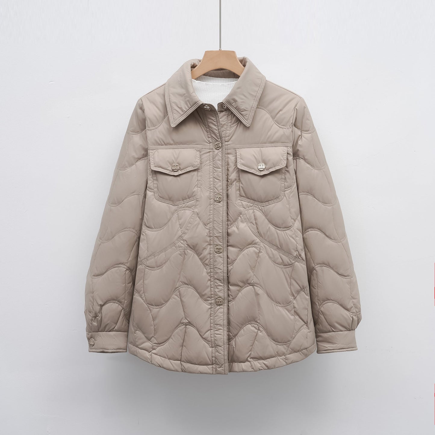 Damen gesteppte Outdoor-Jacke mit Taschen und bequemer Passform ModeGeist