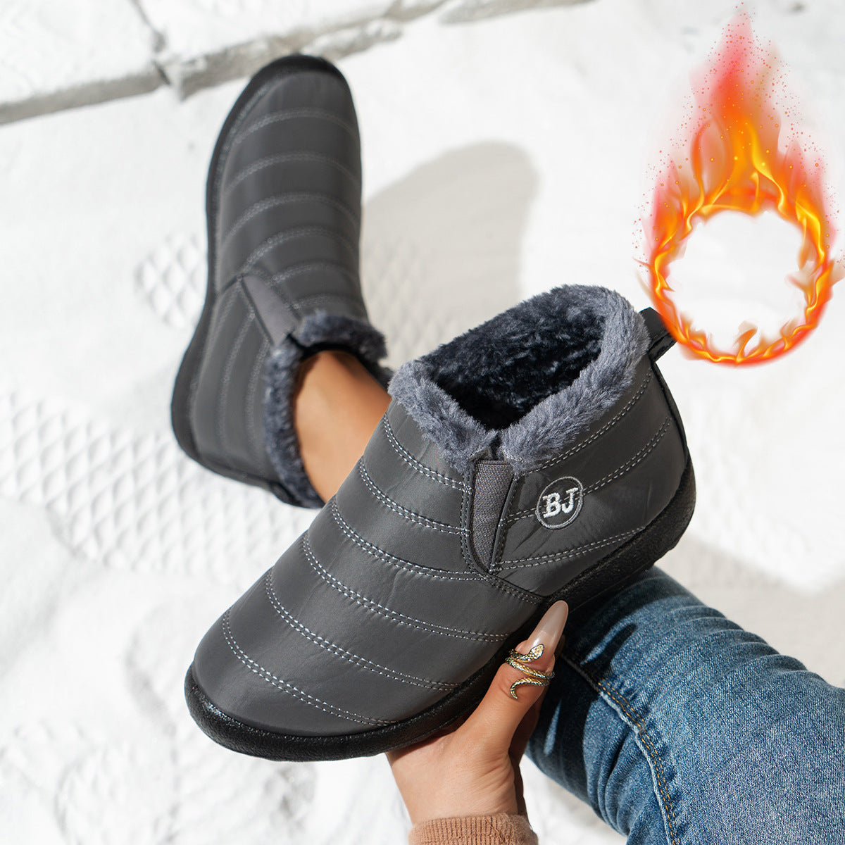 Damen Komfortable Winterboots mit kuscheligem Futter und rutschfester Sohle ModeGeist