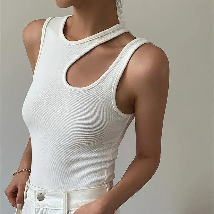 Damen Tanktop mit einzigartigem Cut-Out Design und sportlichem Schnitt ModeGeist